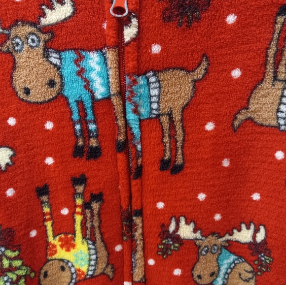 Secret Treasures Christmas Holiday Moose Red Large 12-14 Sleepwear Pajamas PJs - Picture 7 of 16